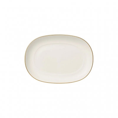 Anmut Beyaz Gold Oval Servis Tabağı 20 cm