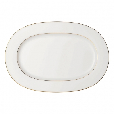 Anmut Beyaz Gold Oval Servis Tabağı 41 cm