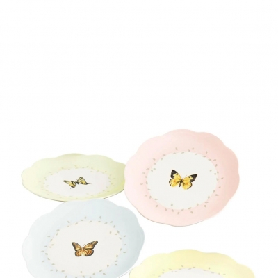 Butterfly Pasta Tabağı, 20cm, 4 Renk, 4 lü Set