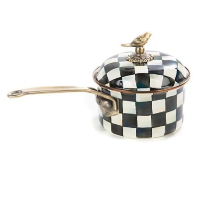 Courtly Check Enamel 2.5 Qt. Saucepan