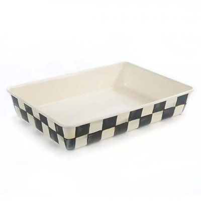 Courtly Check Enamel Baking Pan - 9'' x 13''