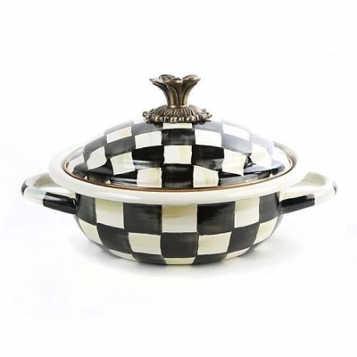 Courtly Check Enamel Casserbole - Small