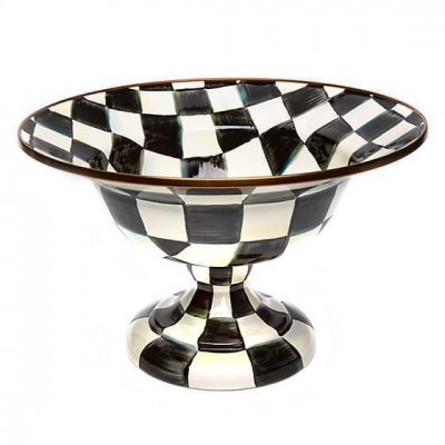 Courtly Check Enamel Compote - Large