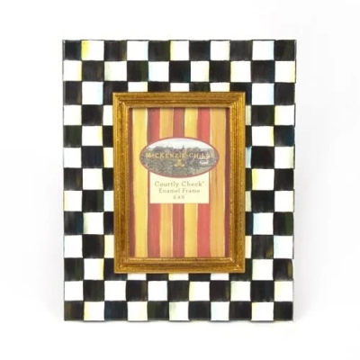 Courtly Check Enamel Frame - 4'' x 6''