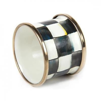 Courtly Check Enamel Napkin Ring