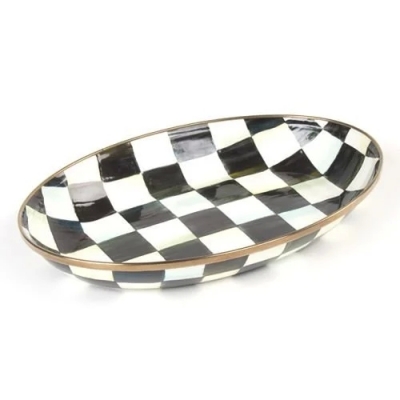 Courtly Check Enamel Oval Dish