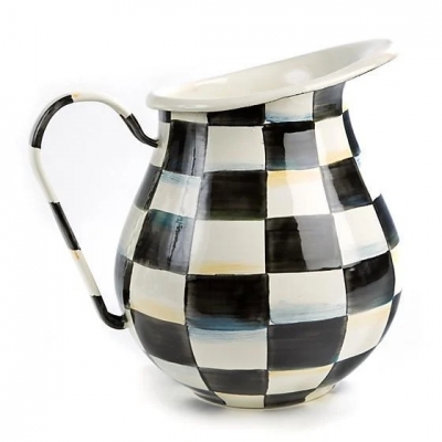 Courtly Check Enamel Pitcher