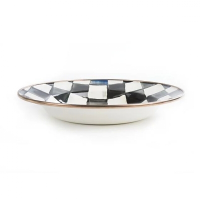 Courtly Check Enamel Rimmed Dish