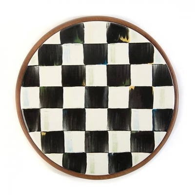 Courtly Check Enamel Trivet