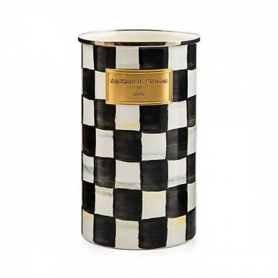 Courtly Check Enamel Utensil Holder