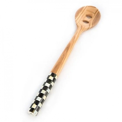 Courtly Check Olivewood Slotted Spoon