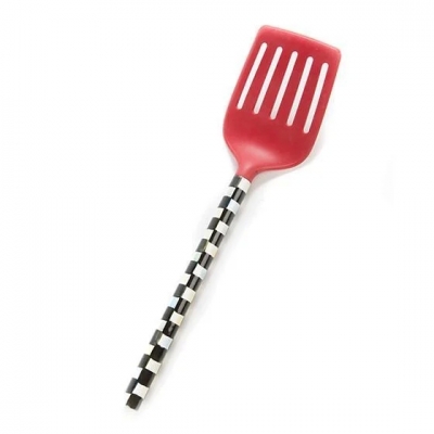  Courtly Check Slotted Turner - Red