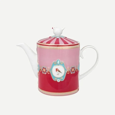 Pip Studio Love Birds Kırmızı Pembe Porselen Demlik 1300 Ml