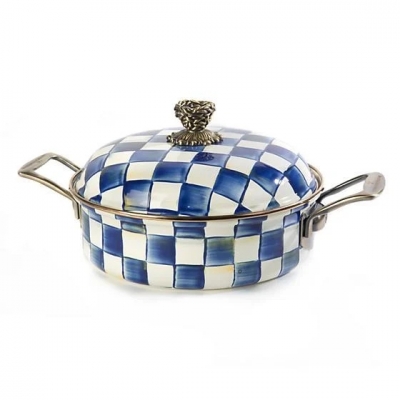 Royal Check Enamel 3 Qt. Casserole