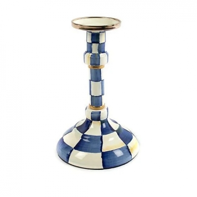 Royal Check Enamel Candlestick - Middling