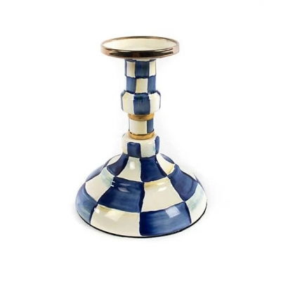 Royal Check Enamel Candlestick - Modest