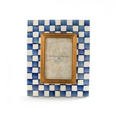 Royal Check Enamel Frame - 4'' x 6''