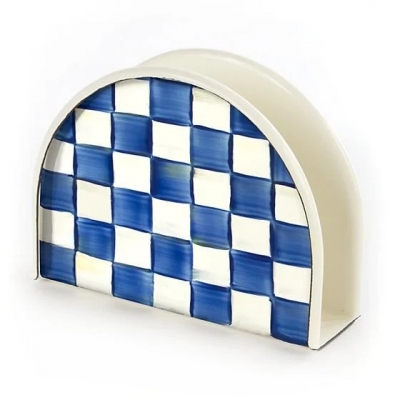 Royal Check Enamel Napkin Holder