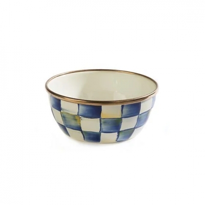 Royal Check Enamel Pinch Bowl