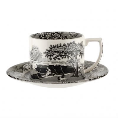 Spode Black Italian Çay fincanı