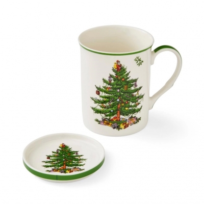 Spode Christmas Tree Kupa ve altlık set