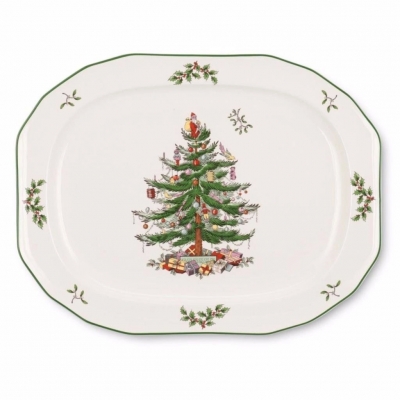 Spode Christmas Tree Sculpted oval servis 36cm