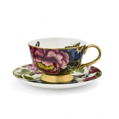 Spode Creatures of Curiosity Coupe (Black/Cream) çay fincanı