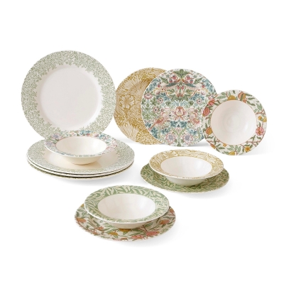 Spode Morris & Co - The Original 12 parça, 4 kişilik yemek seti