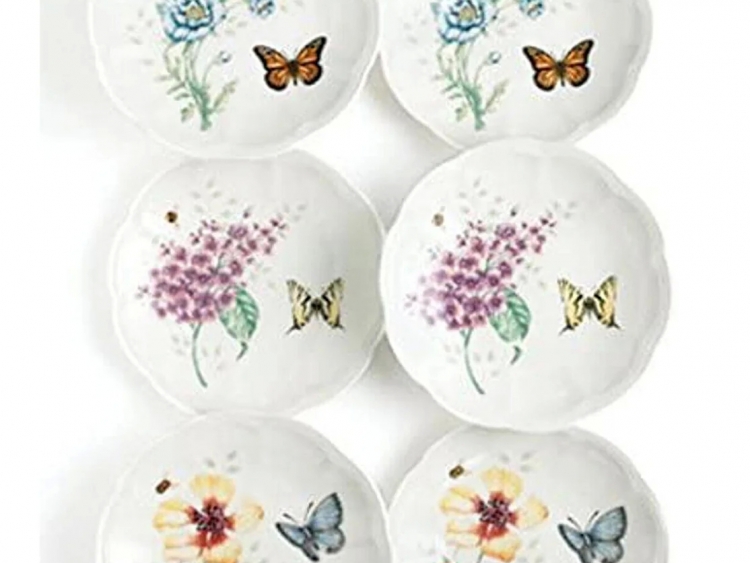 Butterfly Ekmek Tabağı, 6 Lı Set, 15 Cm