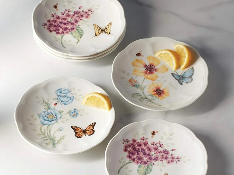 Butterfly Ekmek Tabağı, 6 Lı Set, 15 Cm