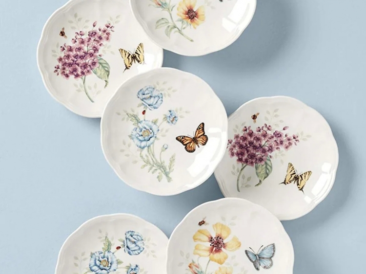 Butterfly Ekmek Tabağı, 6 Lı Set, 15 Cm