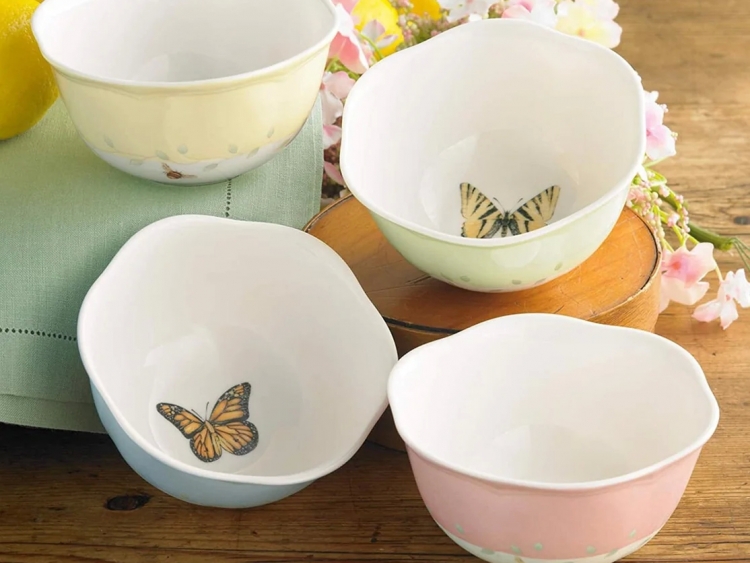 Butterfly Salata Komp/Kasesi, 4 Renk, 12X6Cm, 4 Lü Set