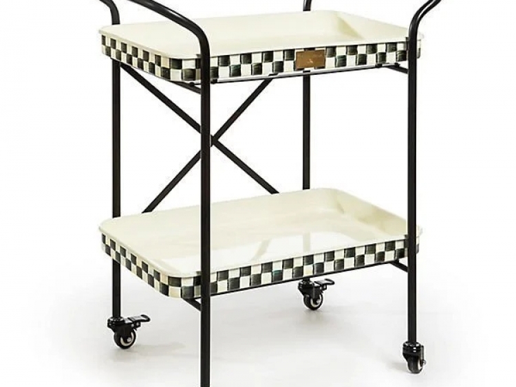 Courtly Check 2-Tier Kitchen Cart