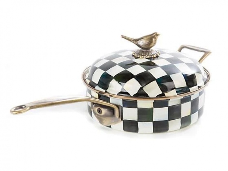 Courtly Check Enamel 3 Qt. Saute Pan