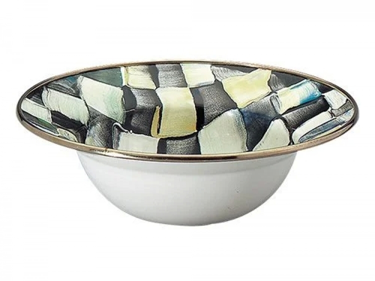 Courtly Check Enamel Breakfast Bowl