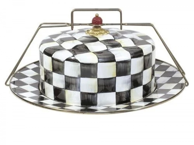 Courtly Check Enamel Cake Carrier