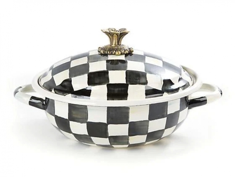 Courtly Check Enamel Casserbole - Medium