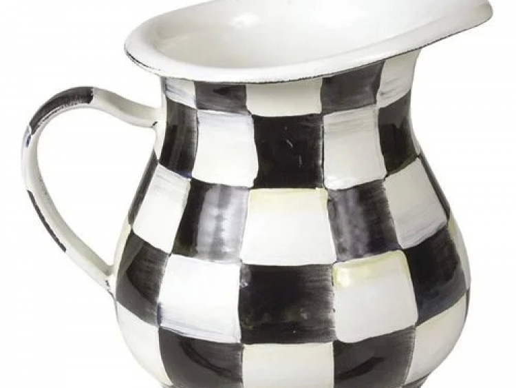 Courtly Check Enamel Creamer