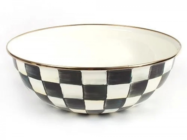 Courtly Check Enamel Everyday Bowl - Extra Large