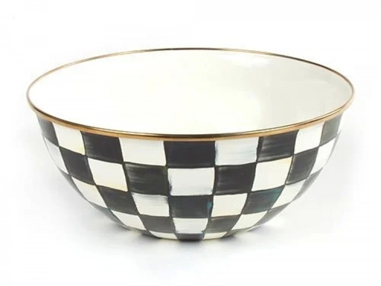 Courtly Check Enamel Everyday Bowl - Large