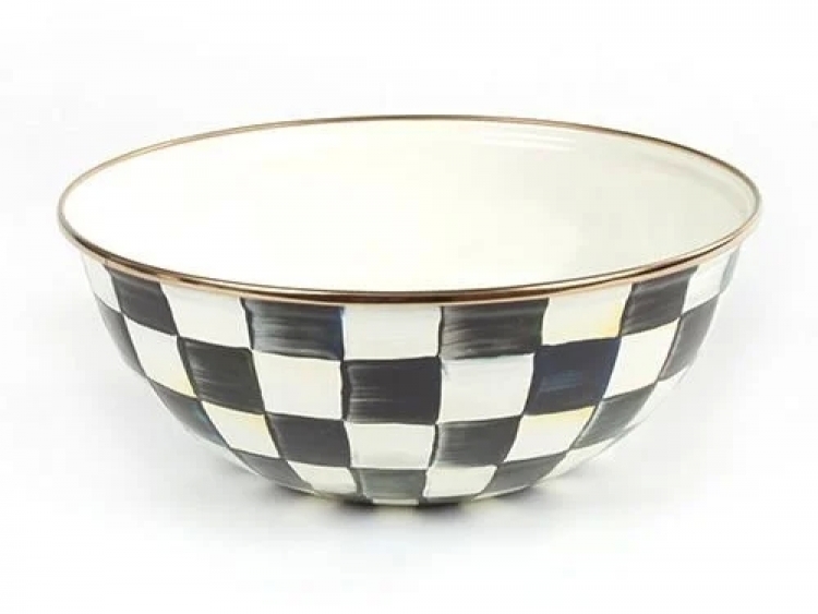 Courtly Check Enamel Everyday Bowl - Medium