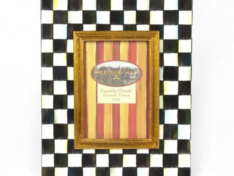 Courtly Check Enamel Frame - 4'' X 6''