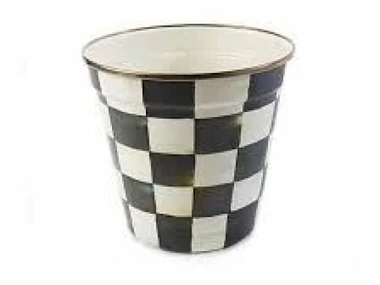 Courtly Check Enamel Garden Pot - Medium