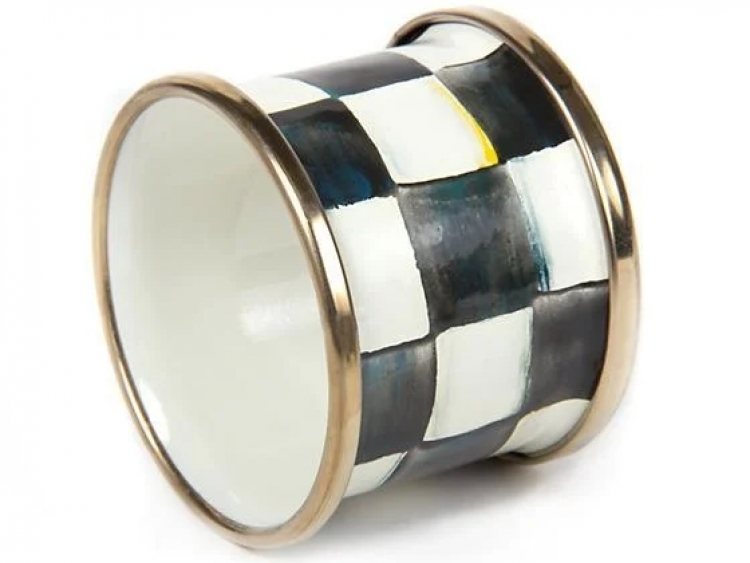 Courtly Check Enamel Napkin Ring