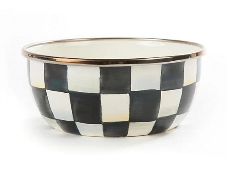 Courtly Check Enamel Pinch Bowl