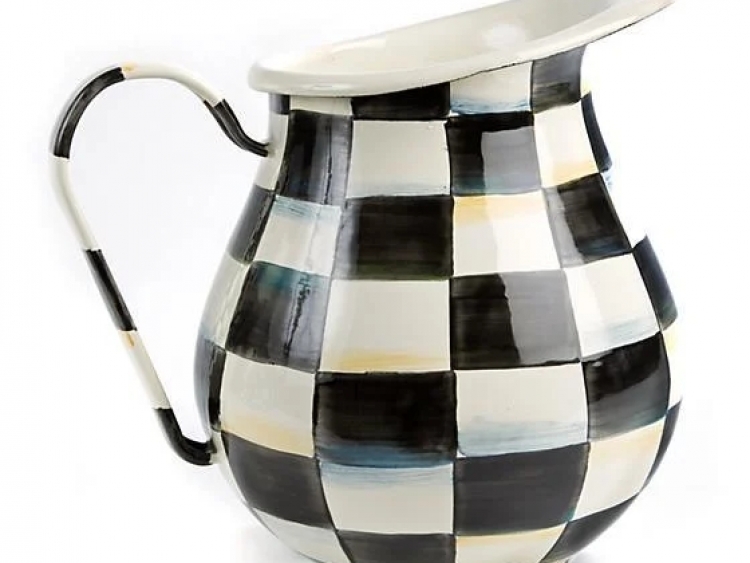 Courtly Check Enamel Pitcher