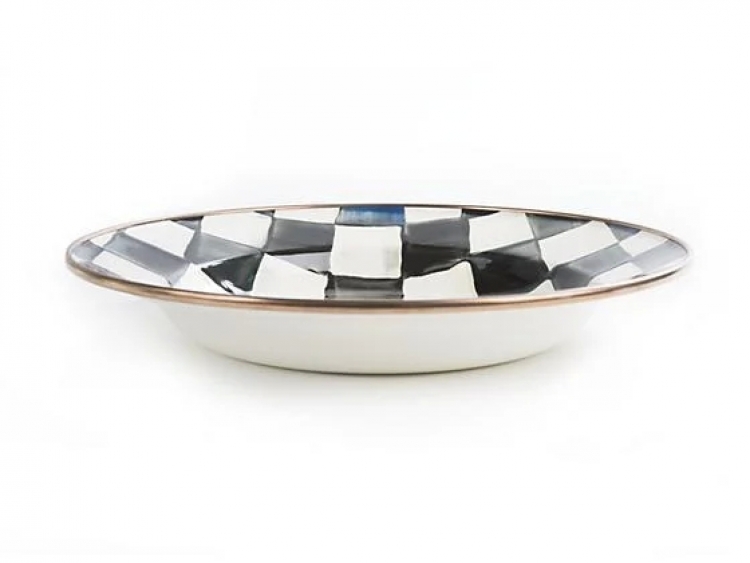 Courtly Check Enamel Rimmed Dish