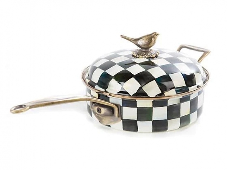 Courtly Check Enamel Roasting Pan With Rack