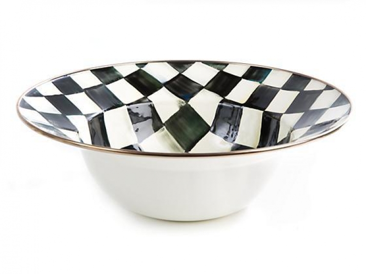 Courtly Check Enamel Serving Bowl