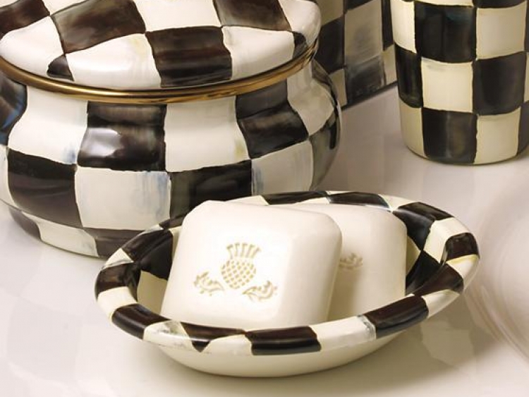 Courtly Check Enamel Soap Dish